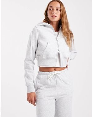 Cotton On Cropped Zip Through Hoodie - White