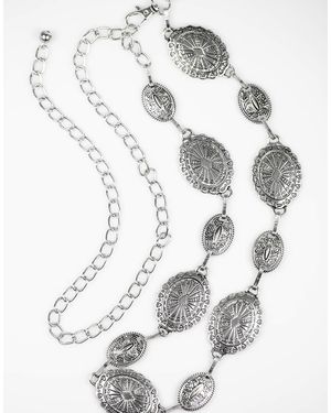 Lovisa Antique Textured Chain Belt - White