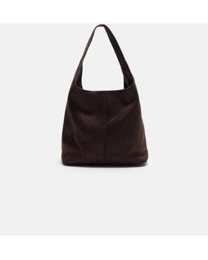 Stradivarius Faux Suede Shoulder Bag - White