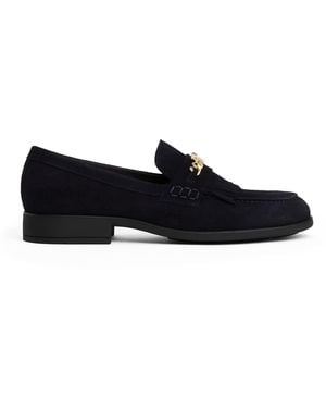 Tommy Hilfiger – loafer aus wildleder - Schwarz