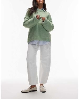 ARKET Bloom Barrel Leg Jeans With Cropped Barrel Leg Jeans - White