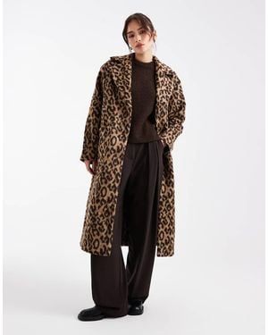 Pieces Formele Maxi-Jas Met Luipaardprint - Meerkleurig