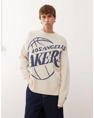 KTZ La Lakers Oversized Knitted Jumper - Natural