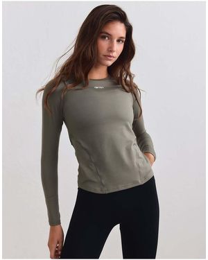 Aim'n Ivy Zachte Basic Top Met Lange Mouwen - Grijs