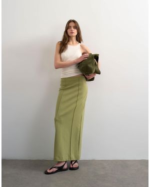 TOPSHOP Interlock Pencil Skirt - White