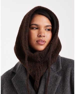 Pieces Oversized Balaclava Snood - Black