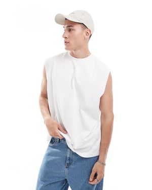 ASOS – schweres oversize-tanktop - Weiß