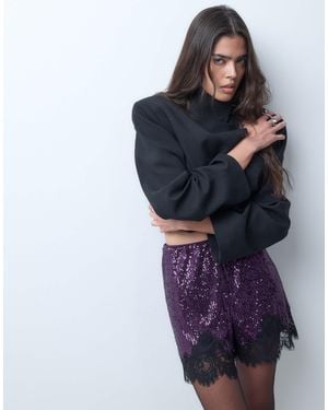 ASOS Allover-pailletten-shorts - Lila