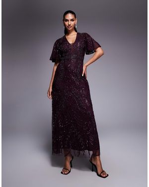 Beauut Robe longue en tulle ornée - Bleu