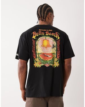Rip Curl Camiseta Negra Con Estampado "Bells Pro" De - Negro