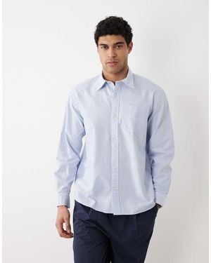 SELECTED 100% Cotton Oxford Long Sleeve Shirt - Blue
