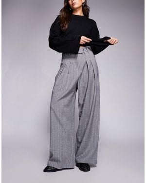 River Island Tailored Wide Leg Trouser - Purple