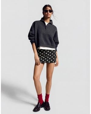 Bershka Mini Buckle Skort - Black