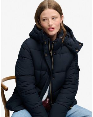 Superdry Premium ripstop-pufferjacke - Blau