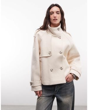 Monki Jacke mit stehkragen - Natur
