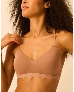 Stripe & Stare Smooth Sculpt Padded Bra - Brown