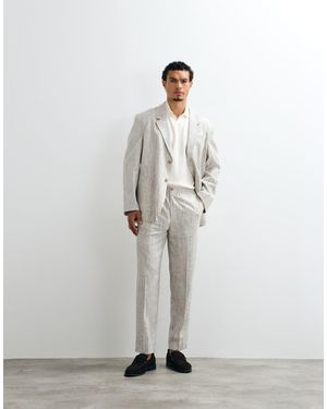 ASOS Oversized Tapered Pantalon Met Elastische Tailleband - Wit