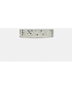 Stradivarius Belt With Mirror Appliqués - White