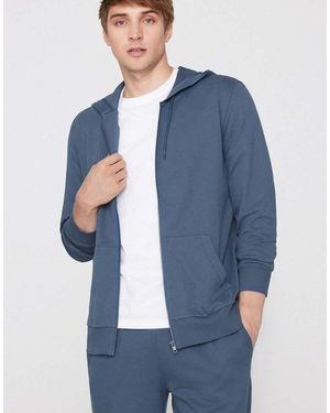 Tezenis Long-Sleeved Zip-Up Hoodie - Blue