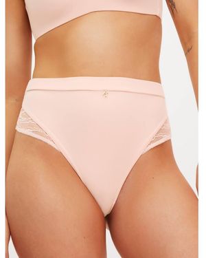 KBX Knickerbox Charlotte High Waisted Thong - Natural
