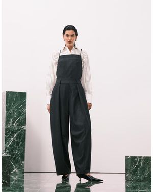 ASOS Tailored Low Back Dungaree - White