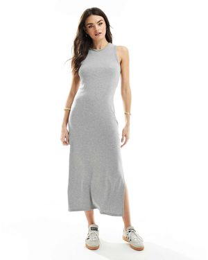 Object Racer Neck Jersey Maxi Dress - White