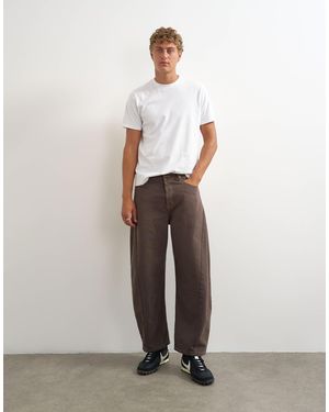 TOPMAN Rigid Barrel Fit Jean - White