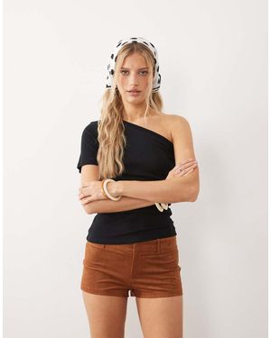 Nia Gower Faux Suede Short - Brown