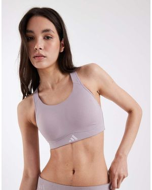 adidas Originals Optime Workout High Support Bra - Purple