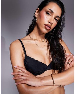 Boux Avenue Broderie Bikinitop Met Franje Randjes - Zwart