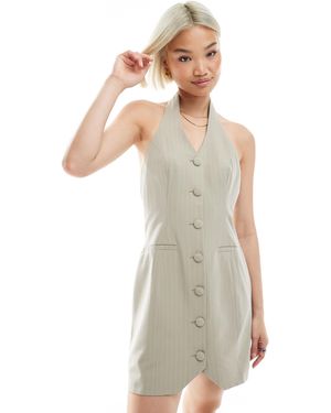 Miss Selfridge Tailored Halter Mini Dress - White