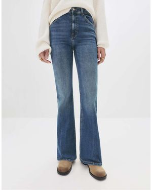 Pull&Bear High-rise Flared Jeans - Blue