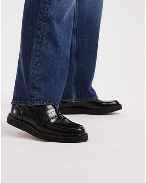 Fred Perry X george cox - mocassins en cuir - Bleu