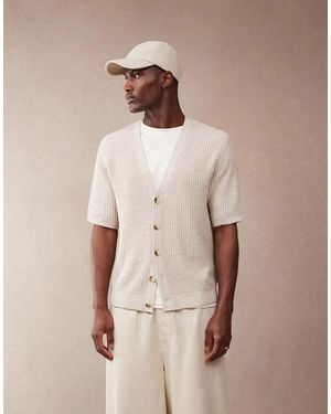 ASOS Oversized Fit Knitted Cardigan - Natural