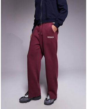 Sixth June Joggers De Pernera Recta Con Abertura En El Bajo De -Rojo - Morado