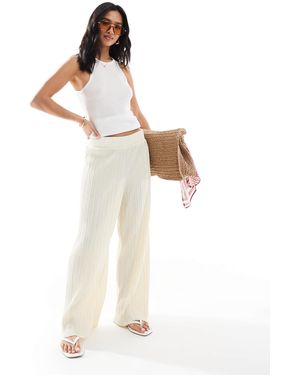 Only Petite Pantalon plissé ample - babeurre - Blanc