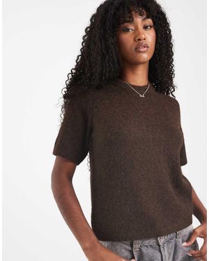 New Look Knit T-shirt - Brown
