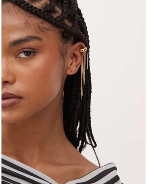 petit moments Fringe Ear Cuff - Brown