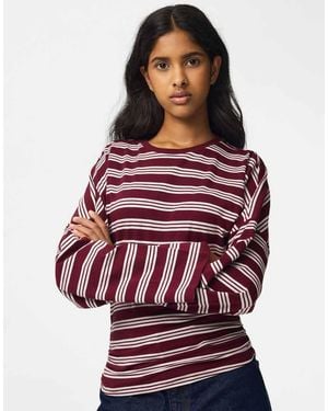 Pieces Long Sleeved Top - Red