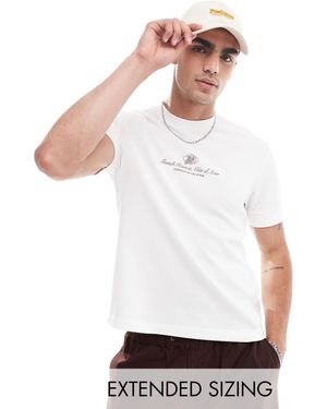 ASOS – geripptes t-shirt - Weiß