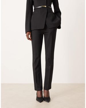ASOS Elegante Broek Van Ponte Stof Met Rechte Pijpen - Zwart