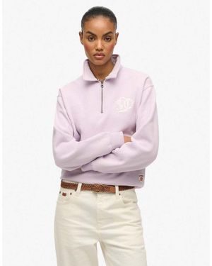 Superdry Sd&Co. Collared Half Zip Sweatshirt - Pink