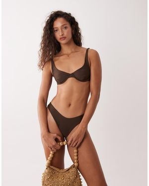 Rhythm Classic Underwire Bikini Top - Brown