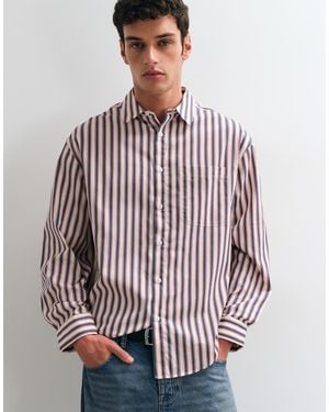ASOS Oversized Gestreept Overhemd - Wit