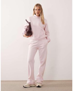 Gina Tricot Loose Fit Straight Leg Joggers - Pink