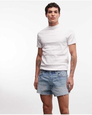 Weekday Super Short Denim Shorts - White