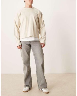 ASOS Flared Jeans Met Wijde Pijpen - Naturel