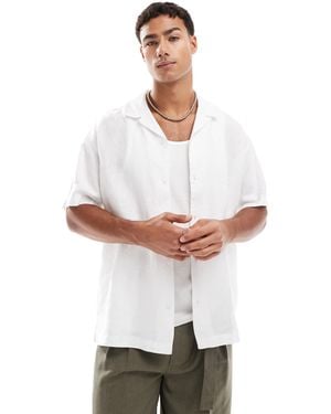 Jack & Jones – hemd aus reinem leinen - Weiß