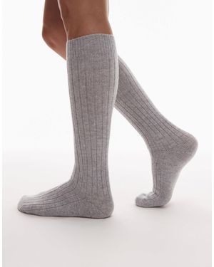 & Other Stories – kniehohe socken aus kaschmir - Grau