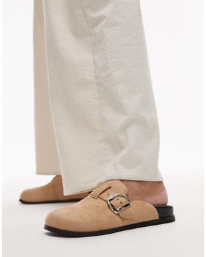 TOPSHOP – beck – clogs aus wildleder - Weiß